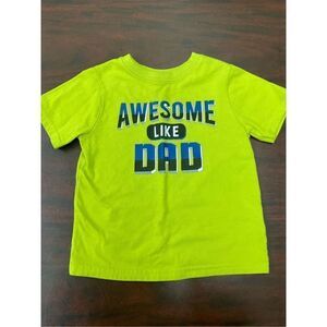 Awesome Like Dad Boys 2T Garanimals Lime Short Sleeve Tee